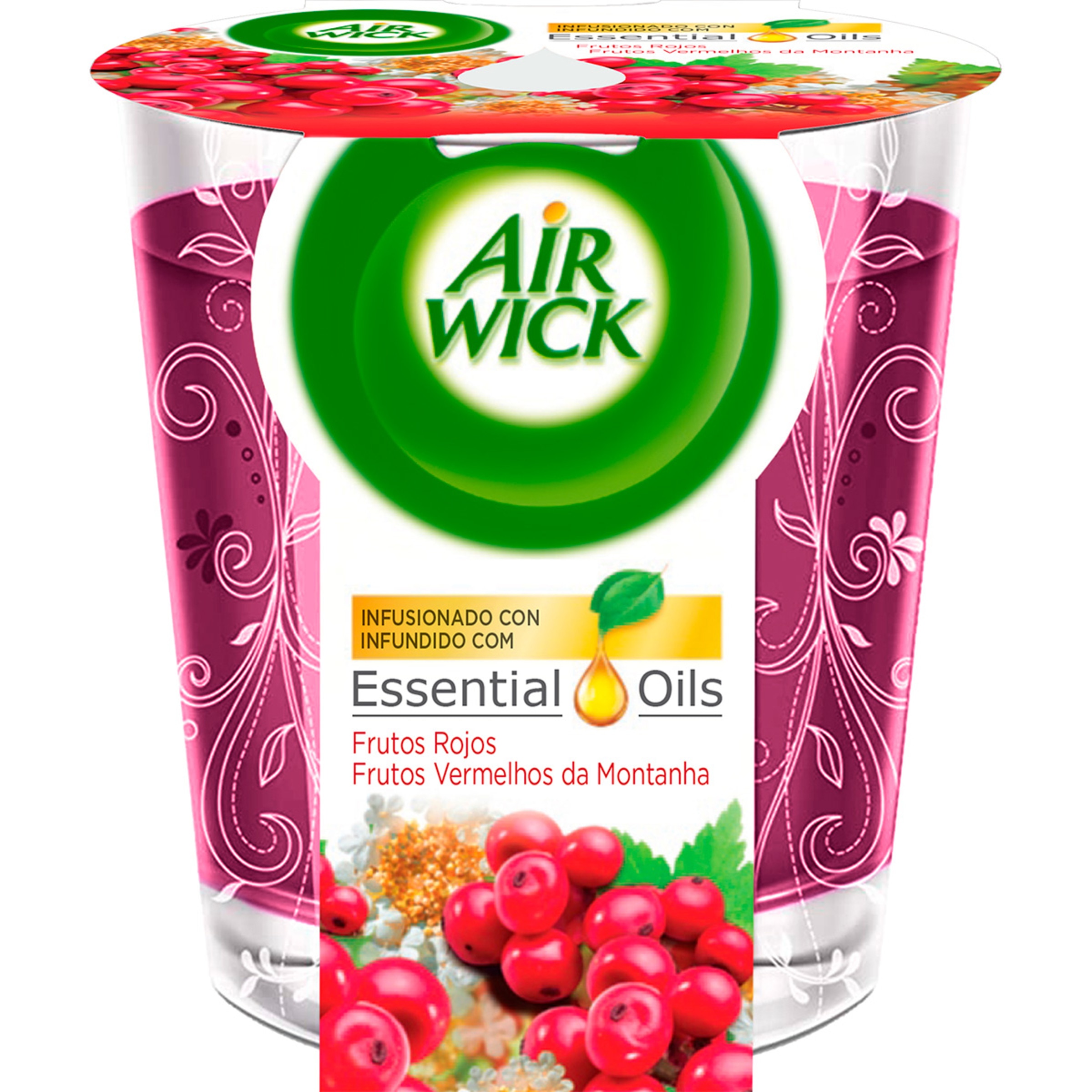Vela com Fragrância de Frutos Vermelhos embalagem 320 g
