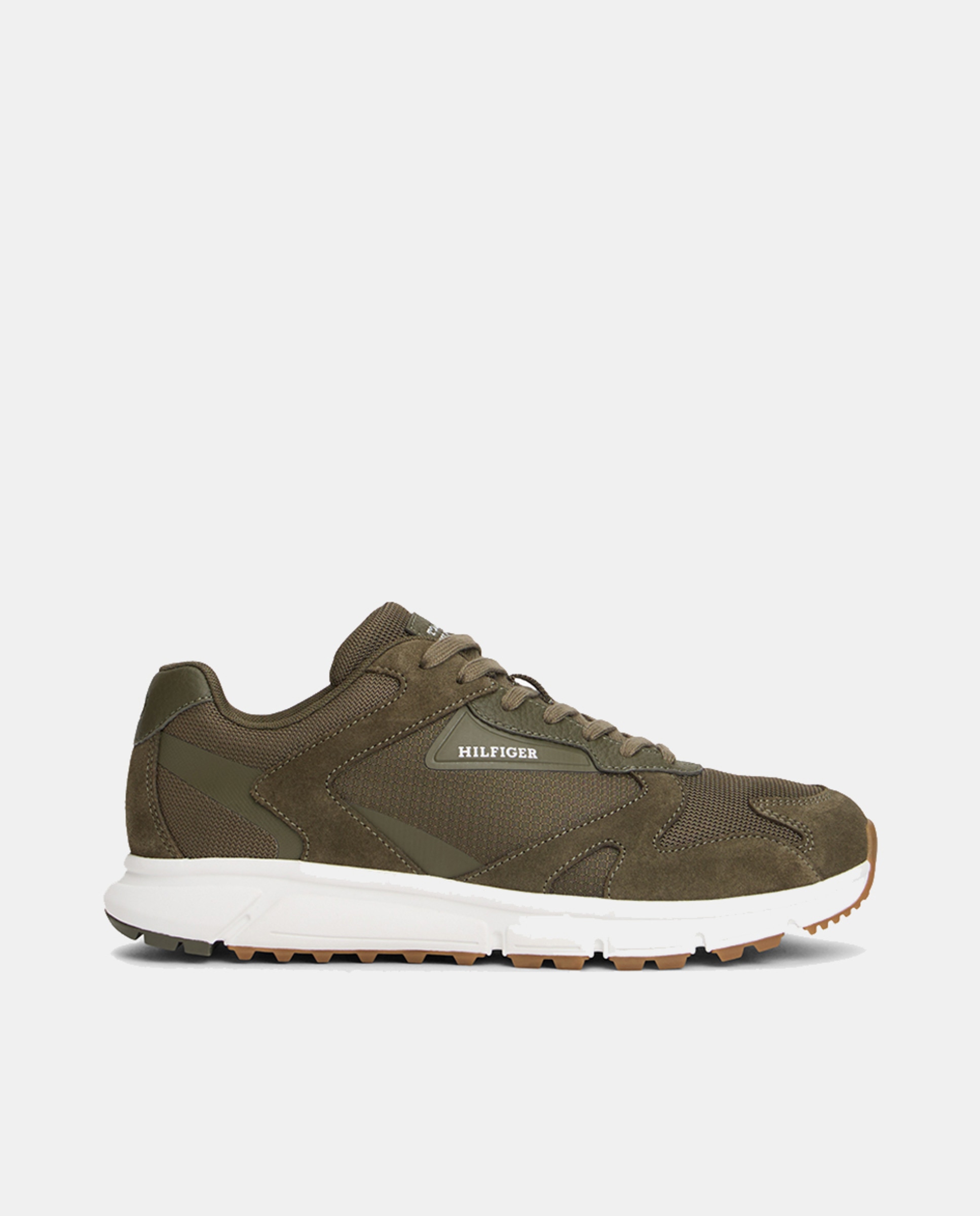 Sapatilhas Running Mix com Logótipo Verde-escuro-1