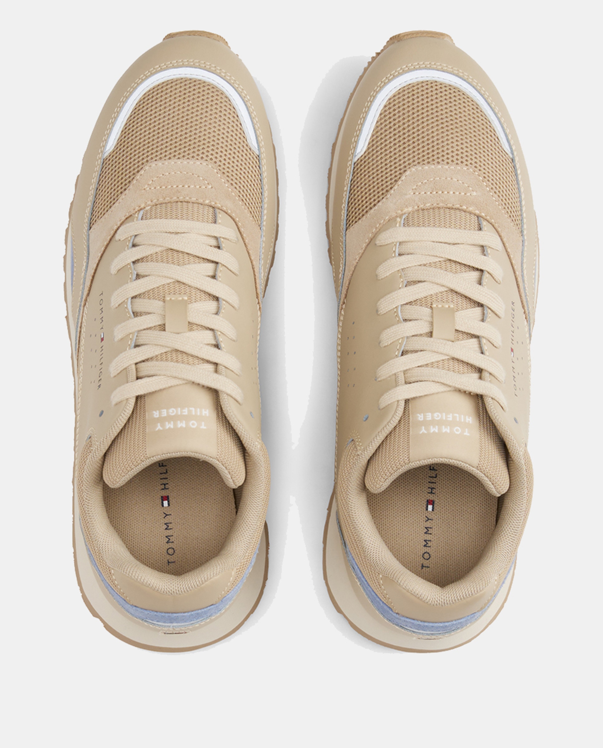 Sapatilhas de Running com Logótipo Lateral Taupe-3