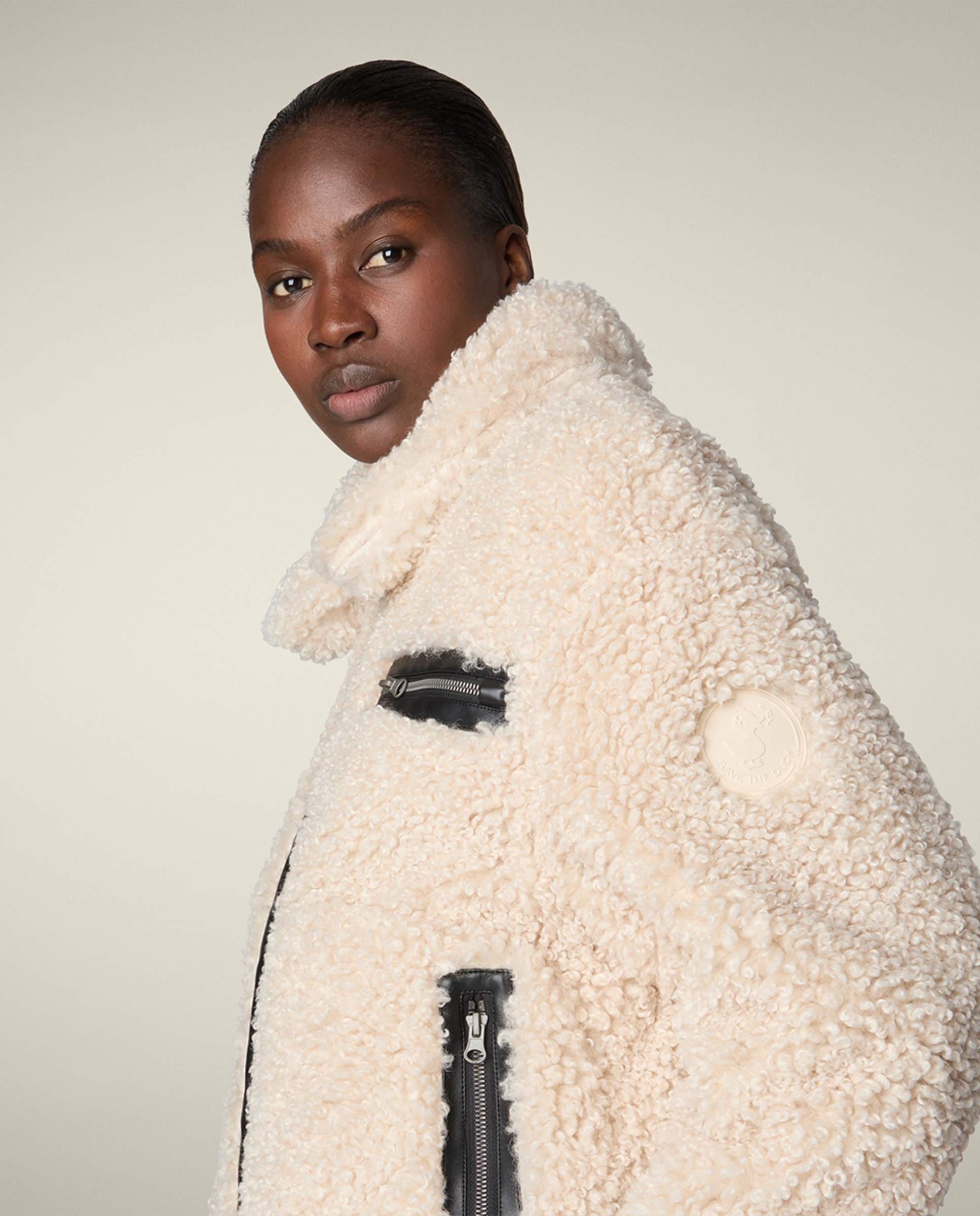 Casaco em Polipele Natural-4