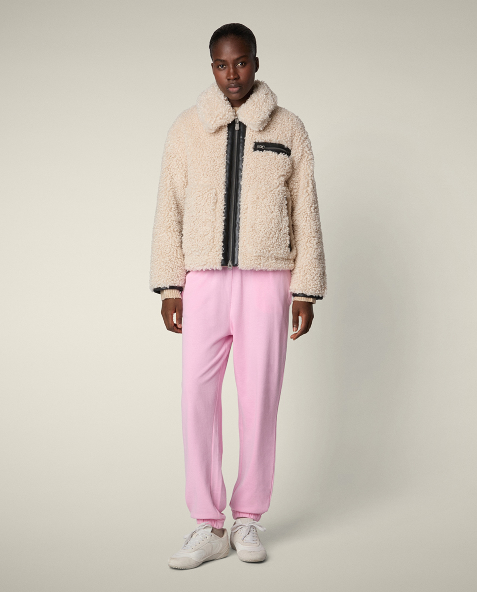 Casaco em Polipele Natural-3