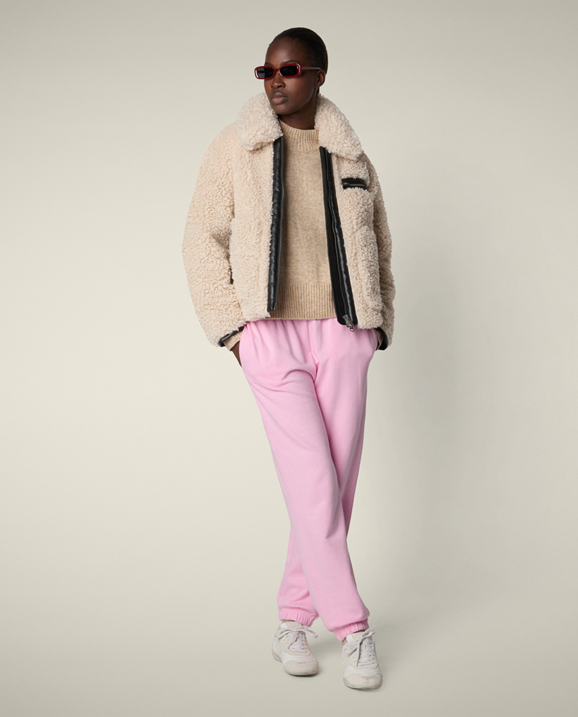 Casaco em Polipele Natural-1