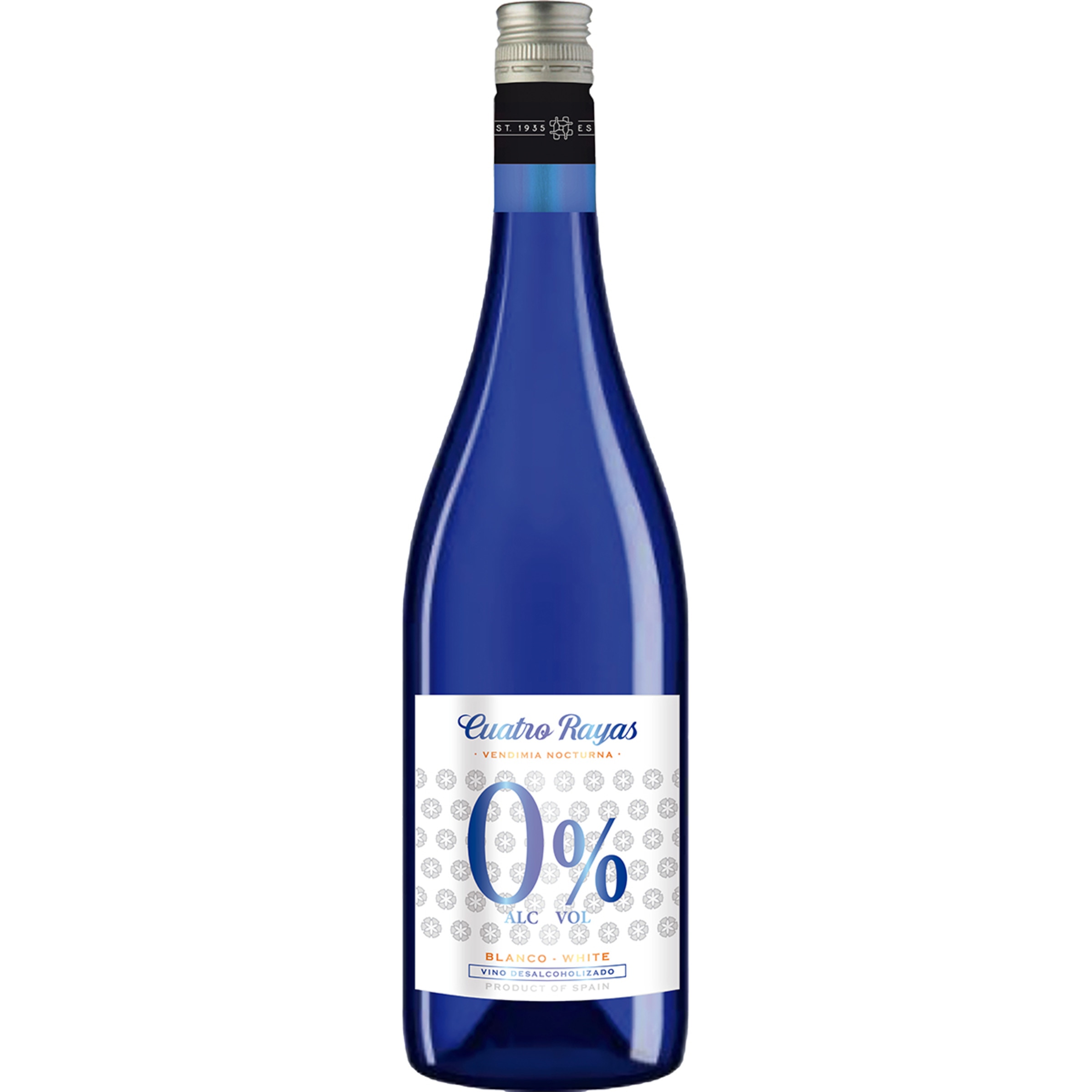 0,0 vino blanco sin alcohol botella 75 cl