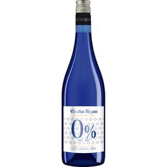 0,0 vino blanco sin alcohol botella 75 cl - Cuatro Rayas