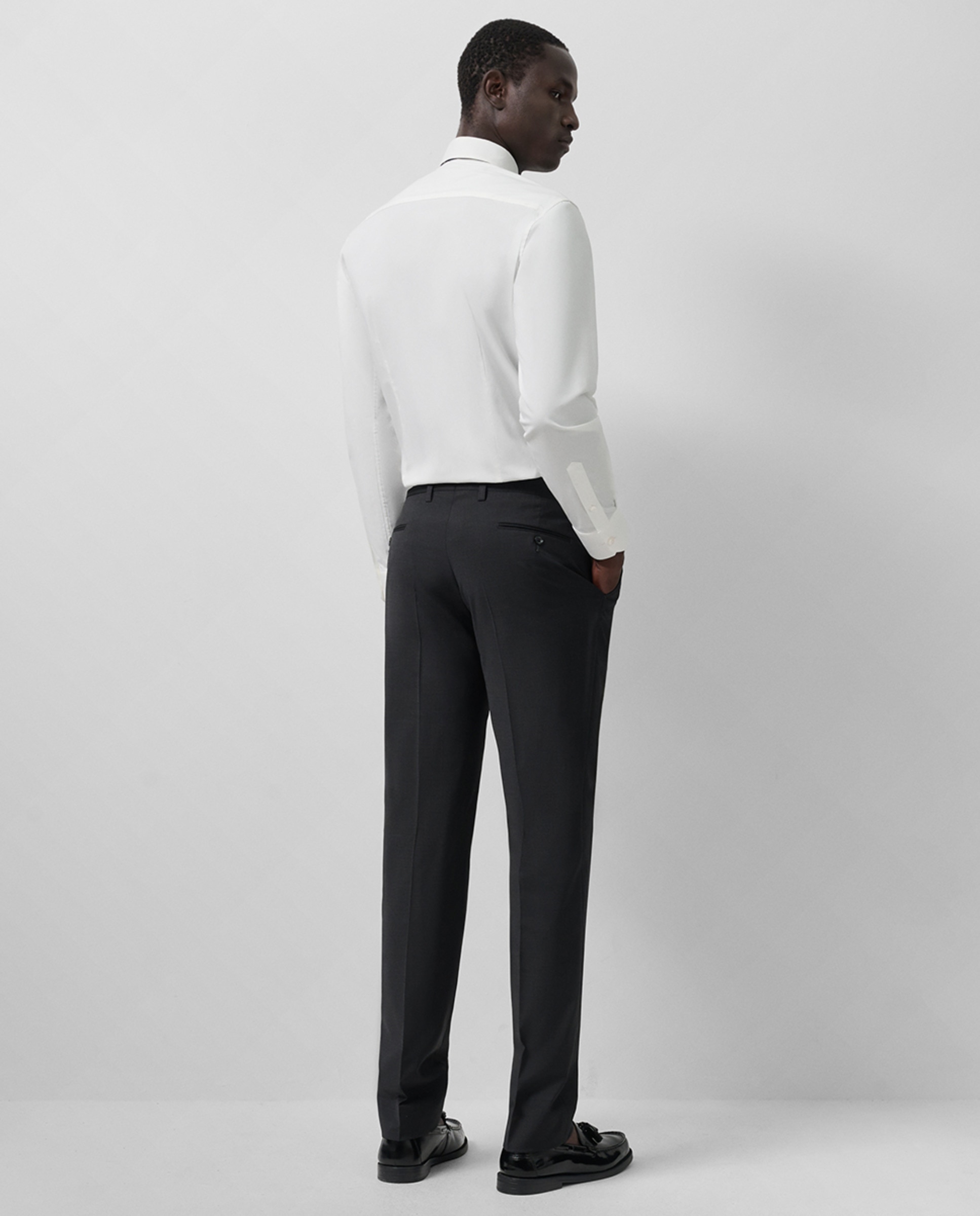 Fato Slim Fit Half Canvas Liso Cinzento-escuro-7