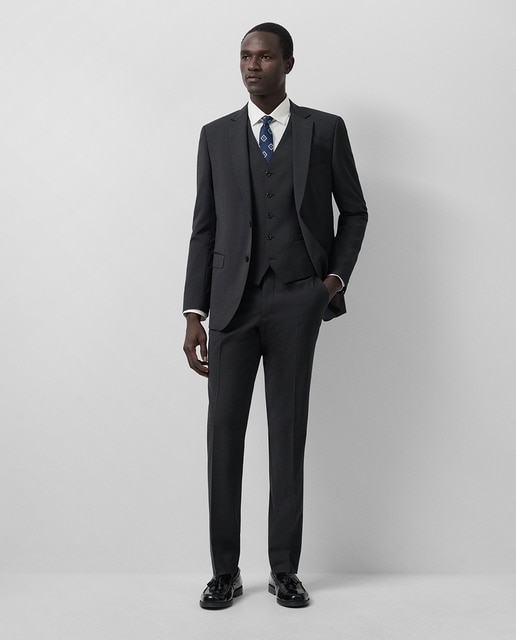 Imagen 0 de Traje de hombre slim fit half canvas liso