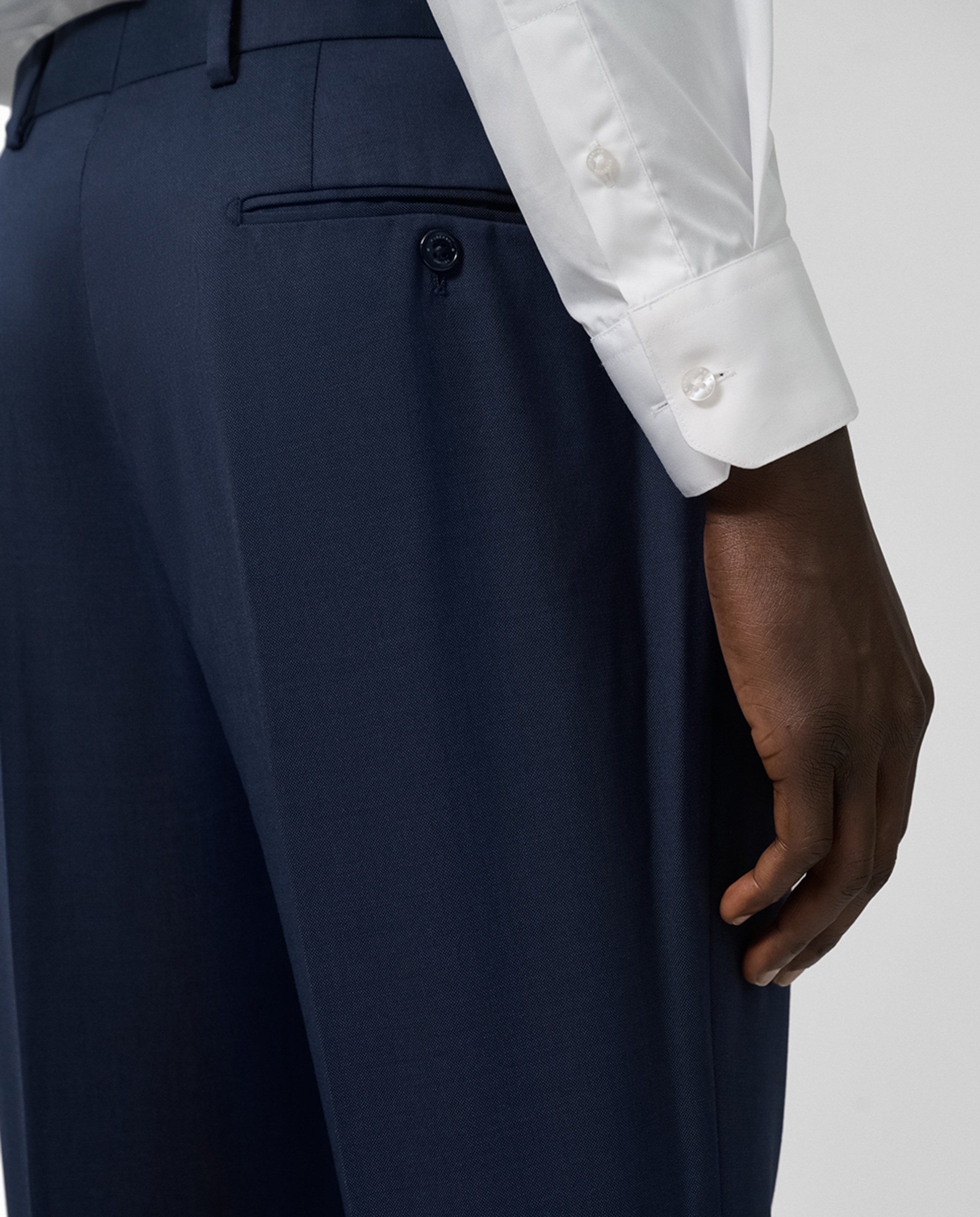 Fato Half Canvas Regular Fit com Falso Liso Azul-6