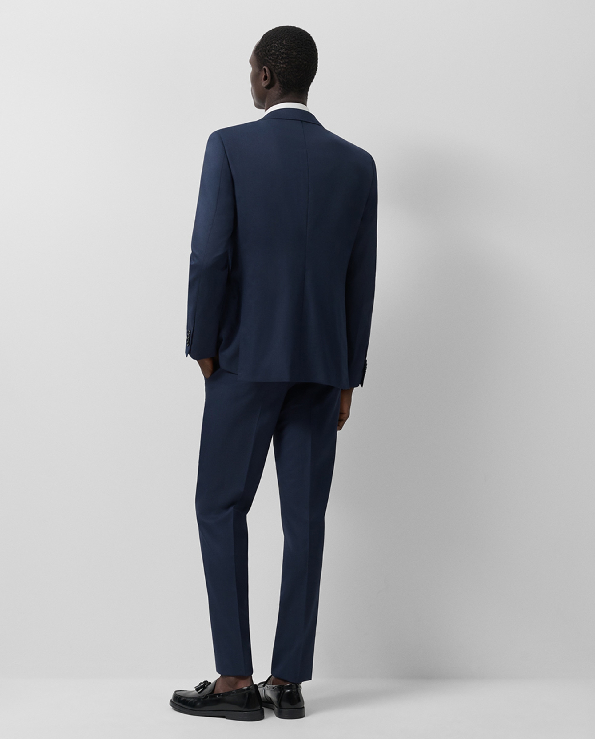 Fato Half Canvas Regular Fit com Falso Liso Azul-2