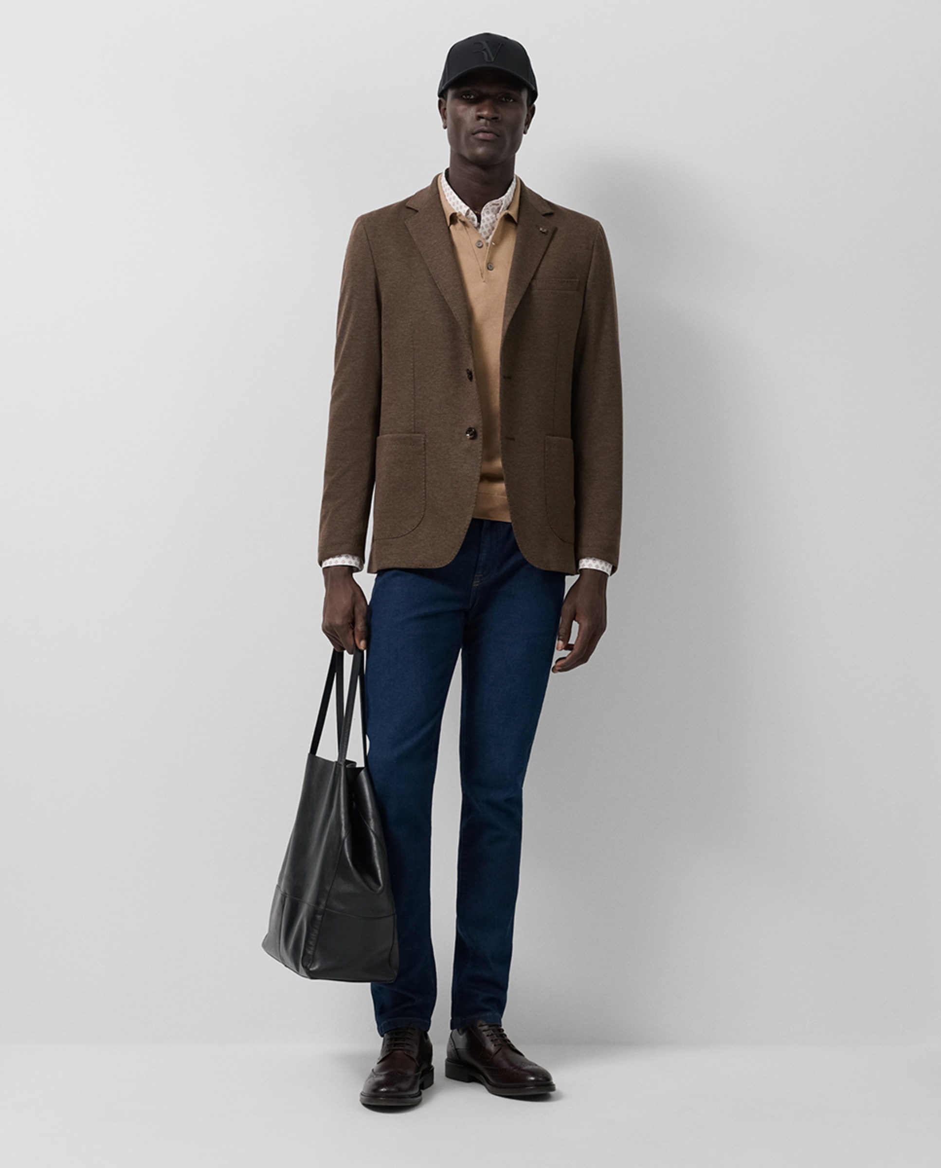 Casaco Pied-de-Poule Castanho-claro-4