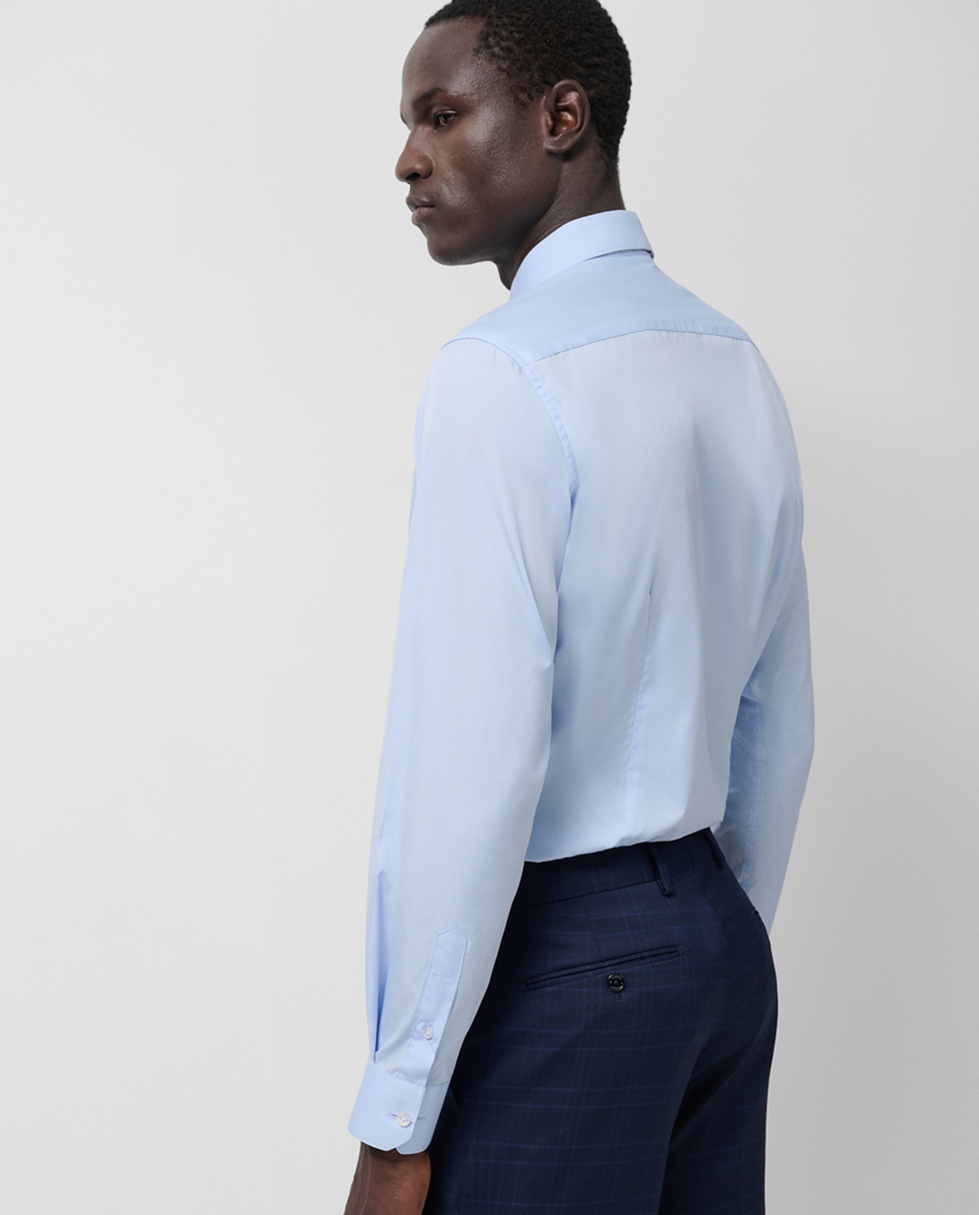 Camisa Formal Slim Fit Lisa Azul-claro-2