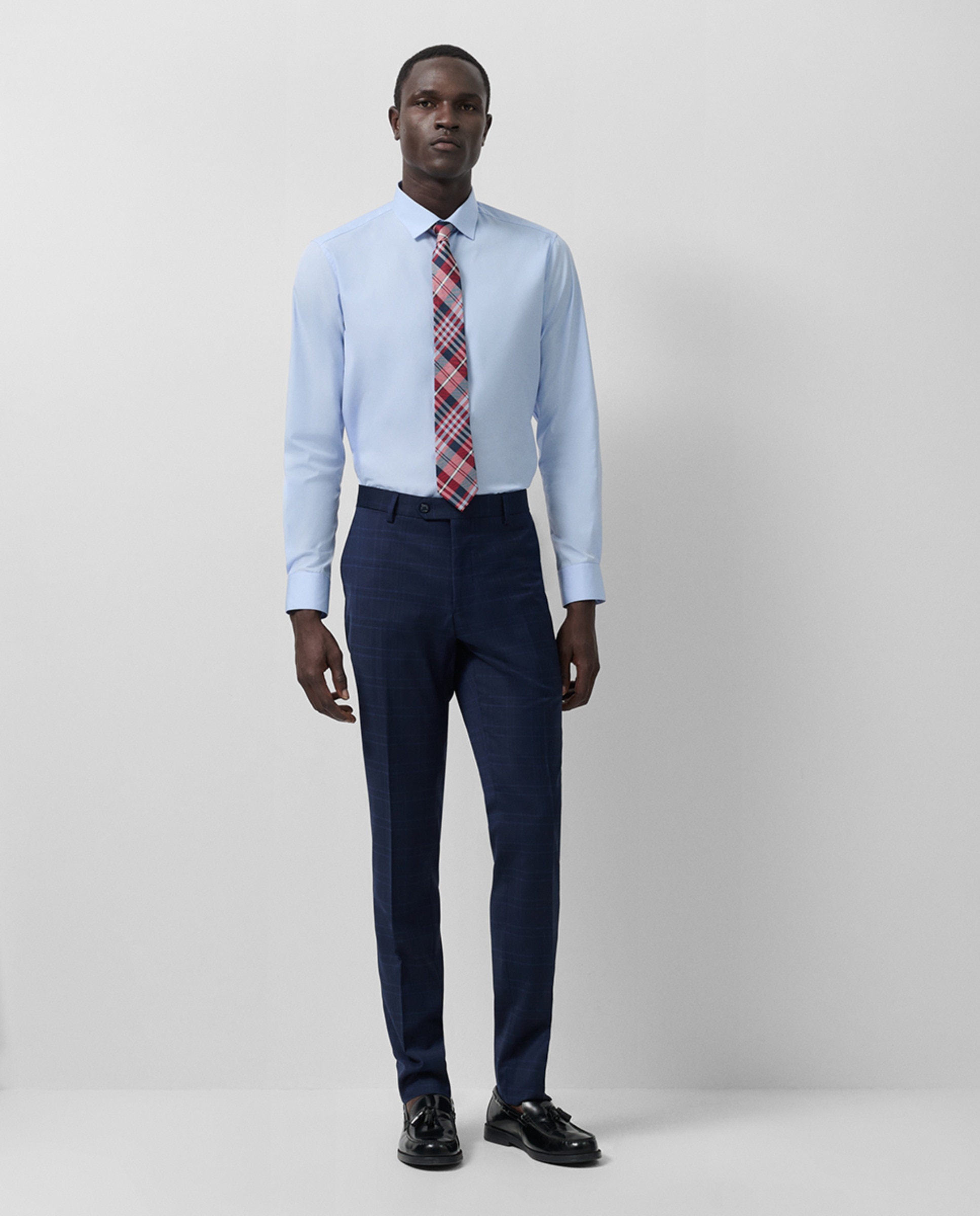 Camisa Formal Slim Fit Lisa Azul-claro-9