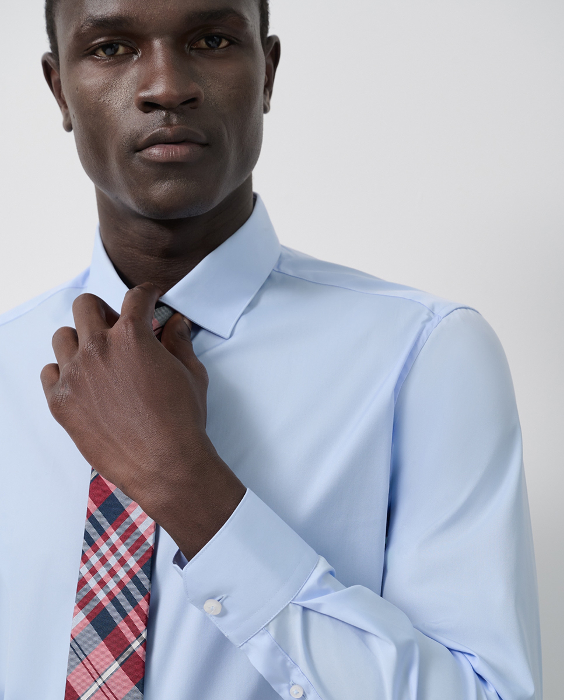 Camisa Formal Slim Fit Lisa Azul-claro-3