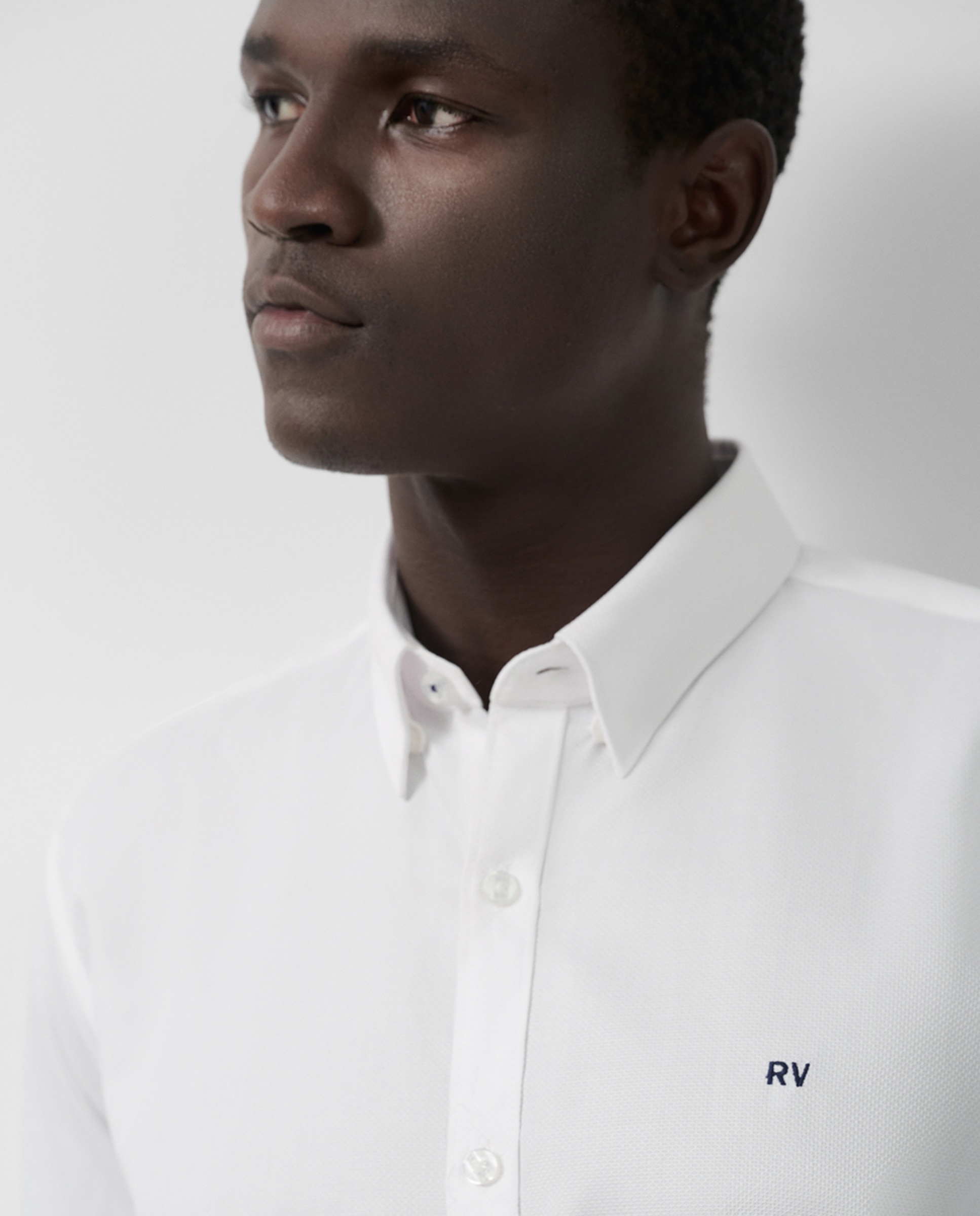 Camisa Casual Slim Fit com Estrutura Branco-3