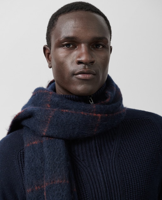 Imagem 0 de Cachecol aos Quadrados com Efeito Escovado