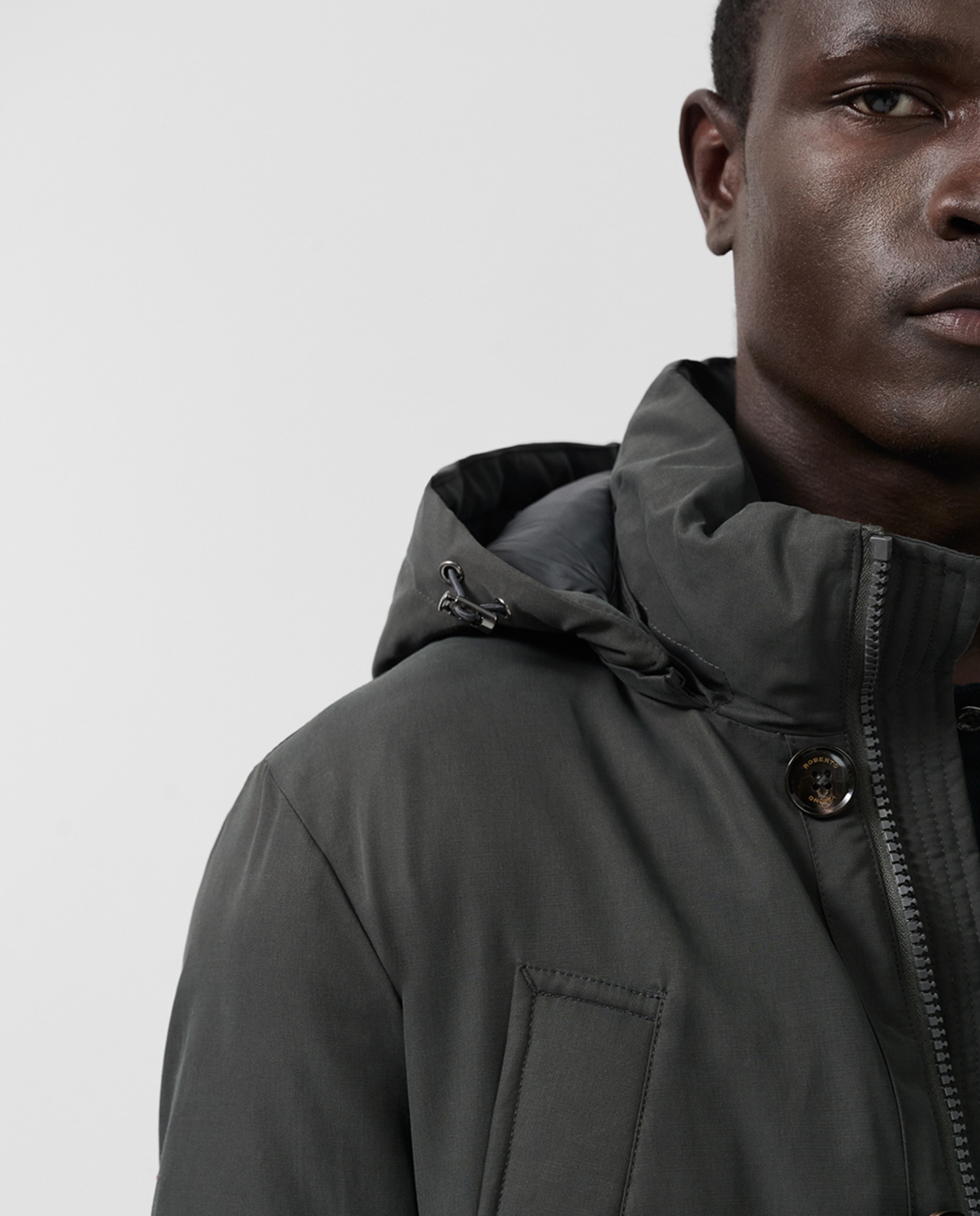 Parka Comprida Tipo Canadiana Acolchoada Caqui-3