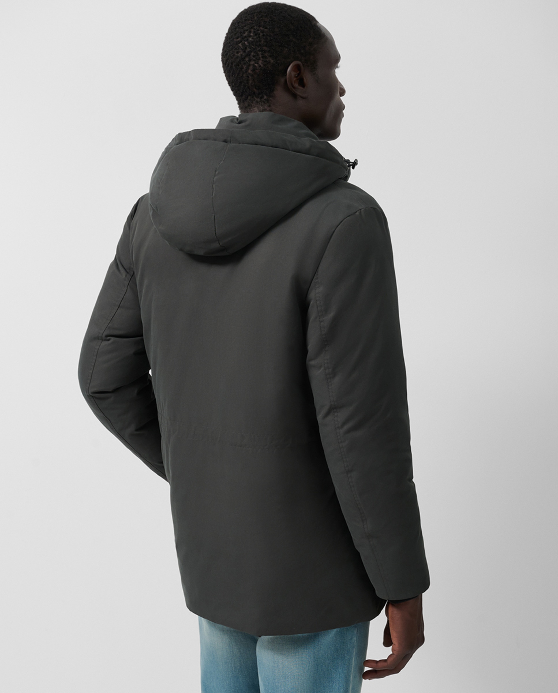 Parka Comprida Tipo Canadiana Acolchoada Caqui-2