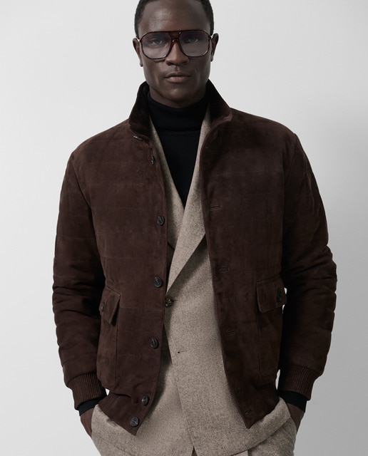 Imagem 0 de Blusão Acolchoado de Camurça