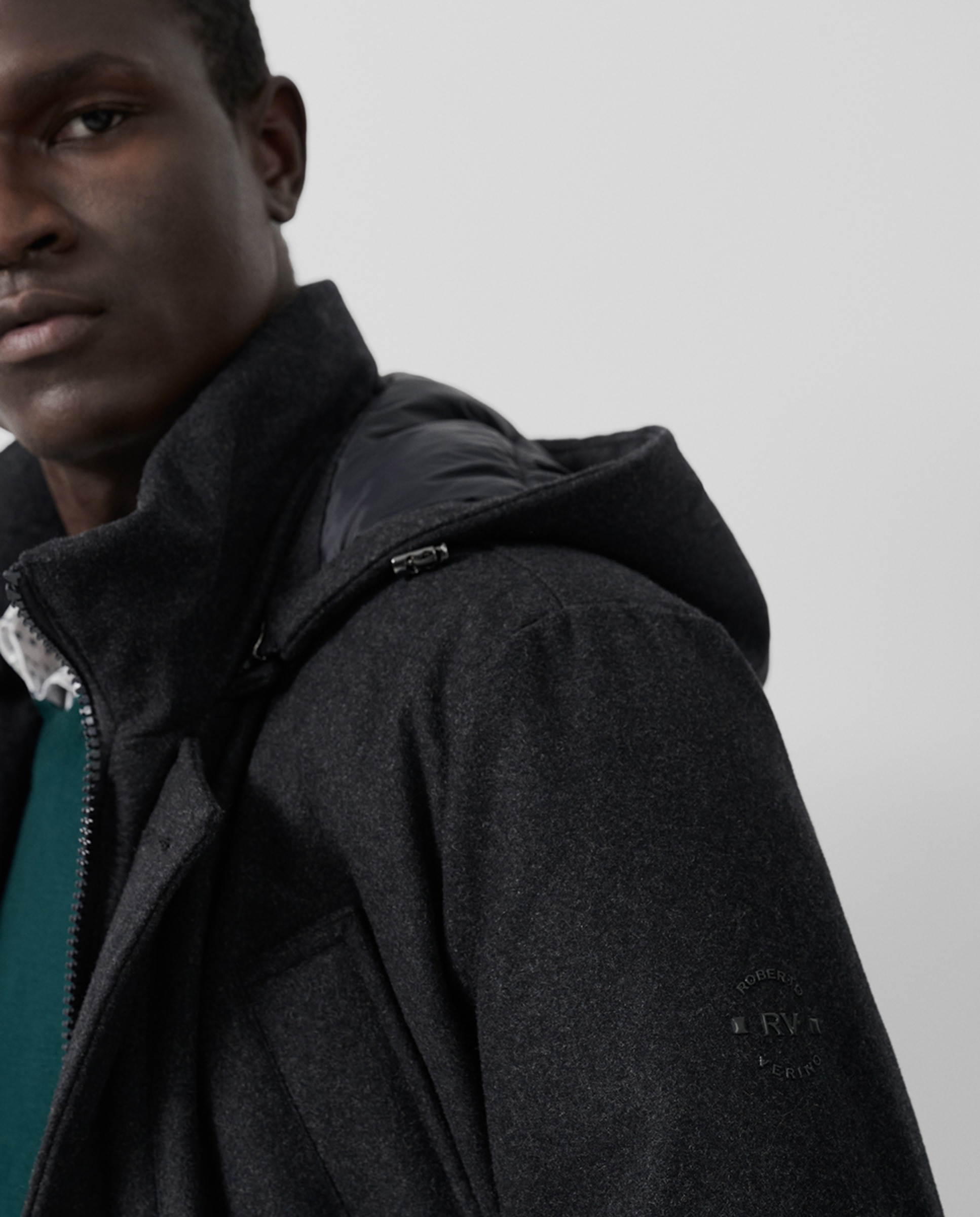 Parka Comprida Tipo Canadiana Cinzento-escuro-3