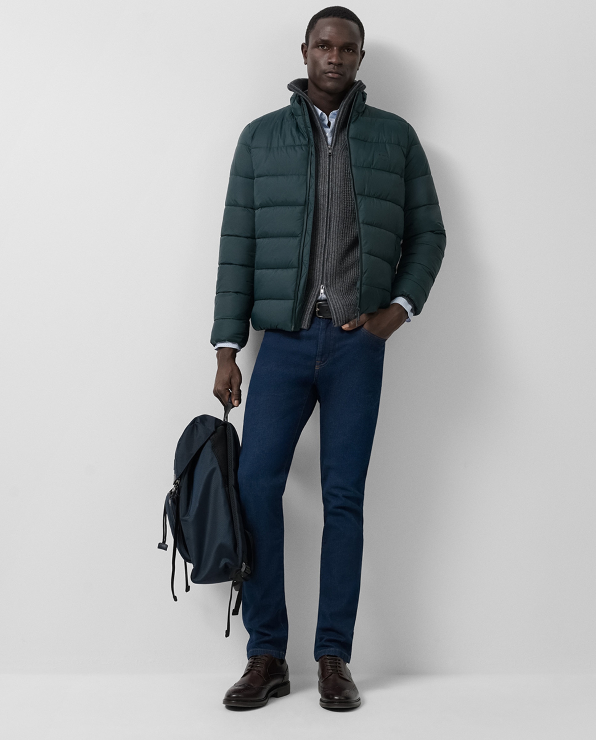 Blusão Técnico Acolchoado Verde-escuro-4