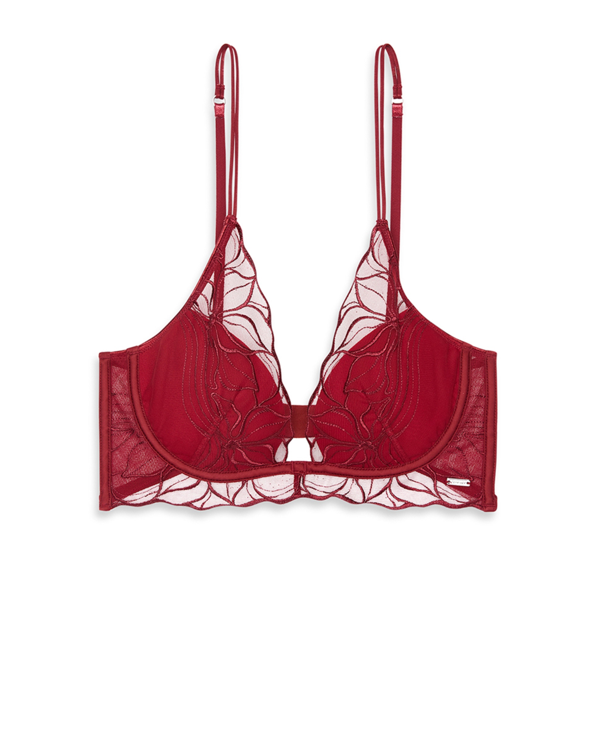 Imagem 0 de Soutien de Copa Moldada CK Black Floral Lace