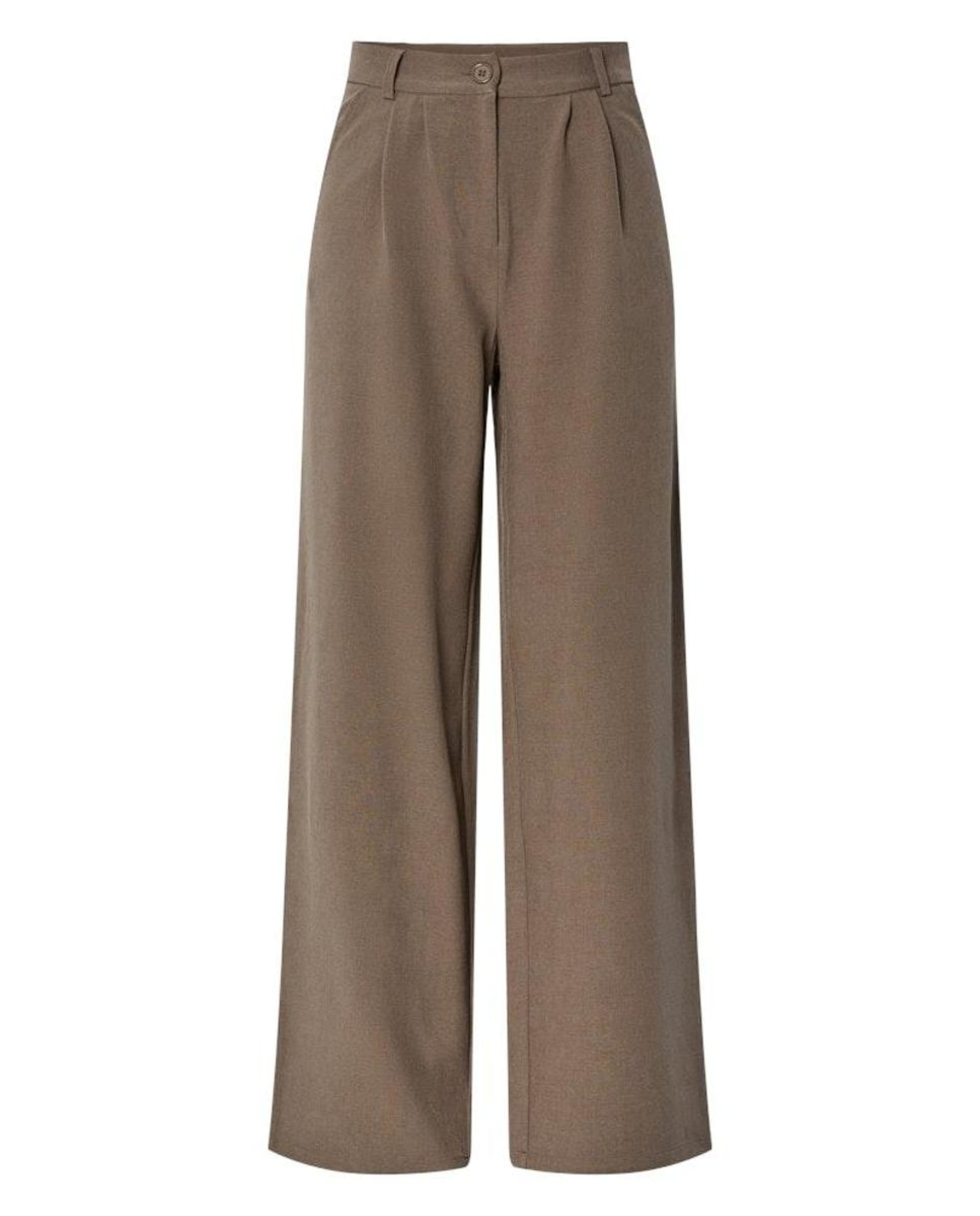 Calças Formais Clássicas Castanho-claro-5