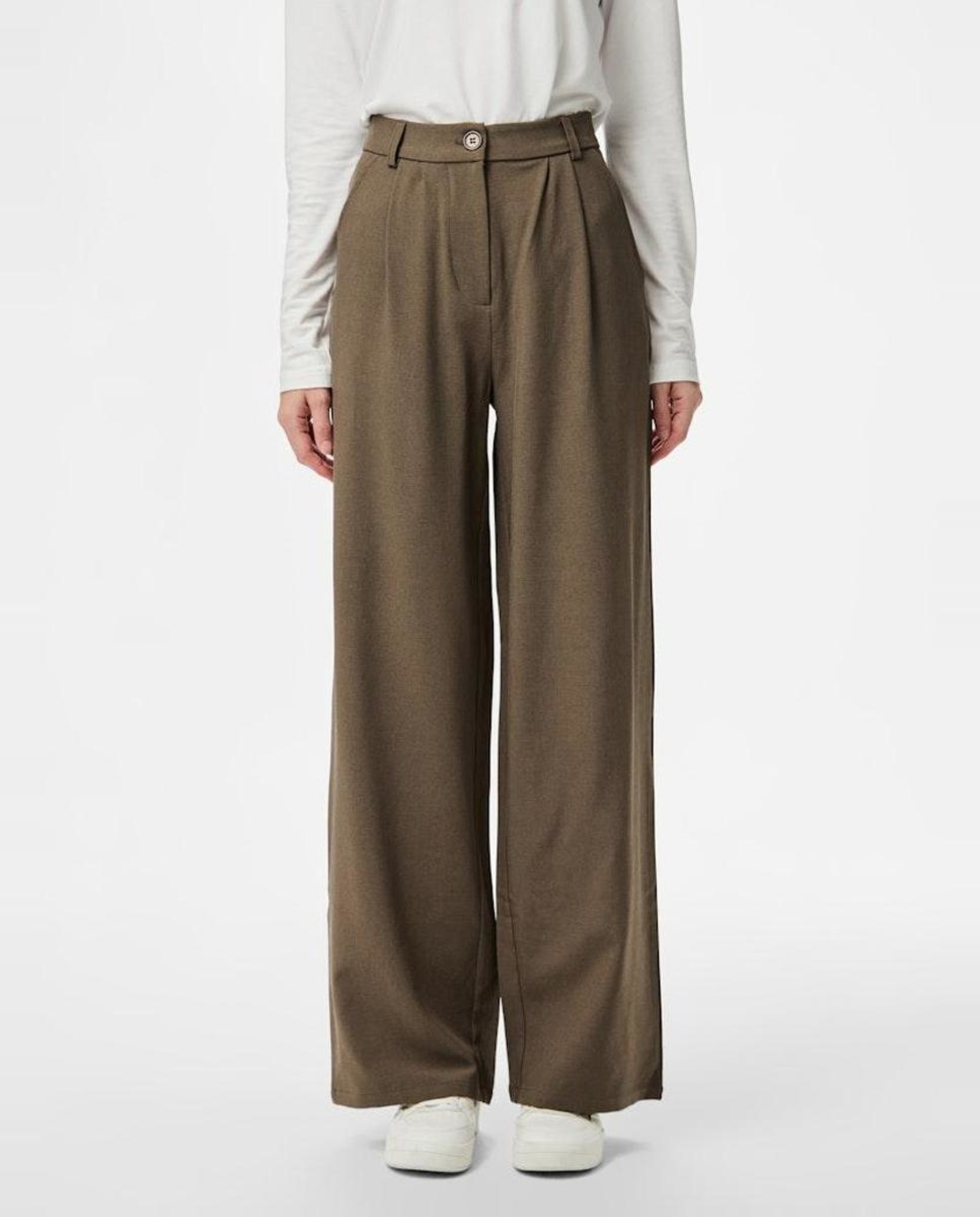 Calças Formais Clássicas Castanho-claro-3