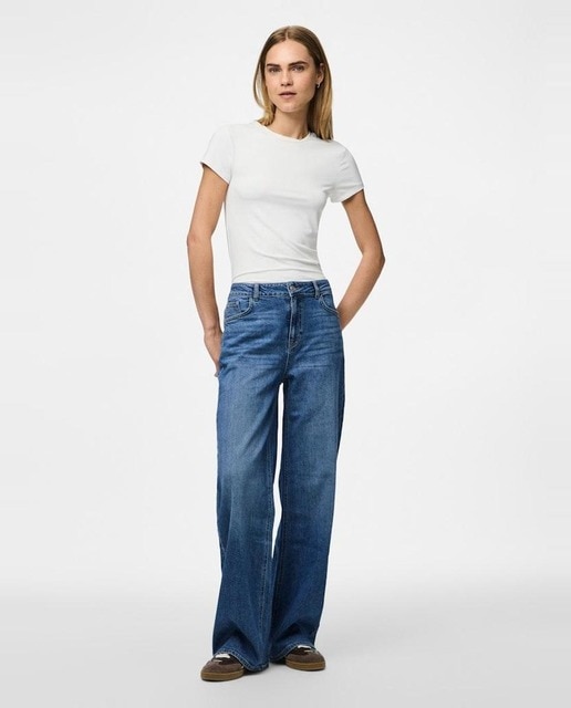 Imagen 0 de Pantalón vaquero ancho de mujer
