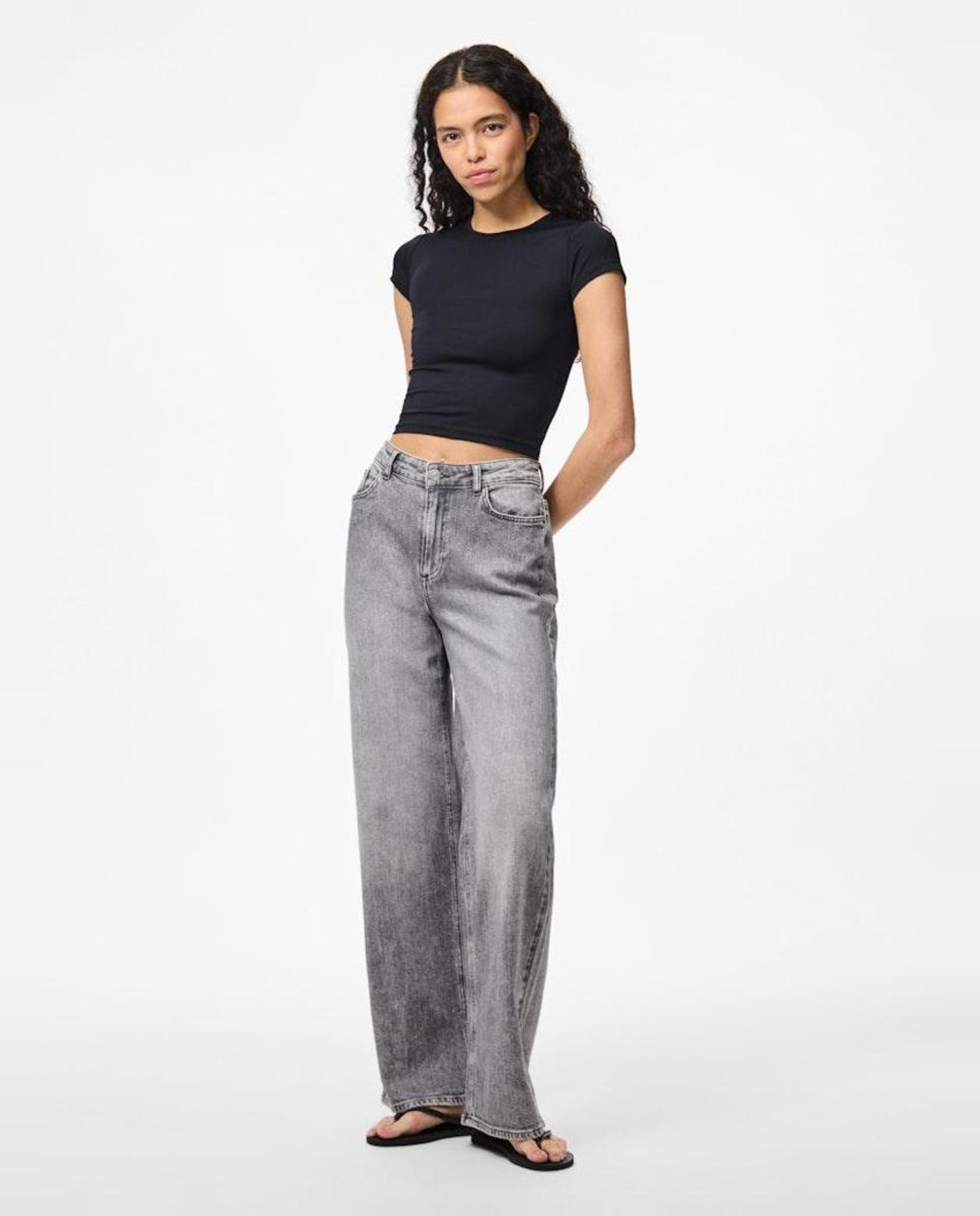 Jeans Largas Cinzento-claro-1