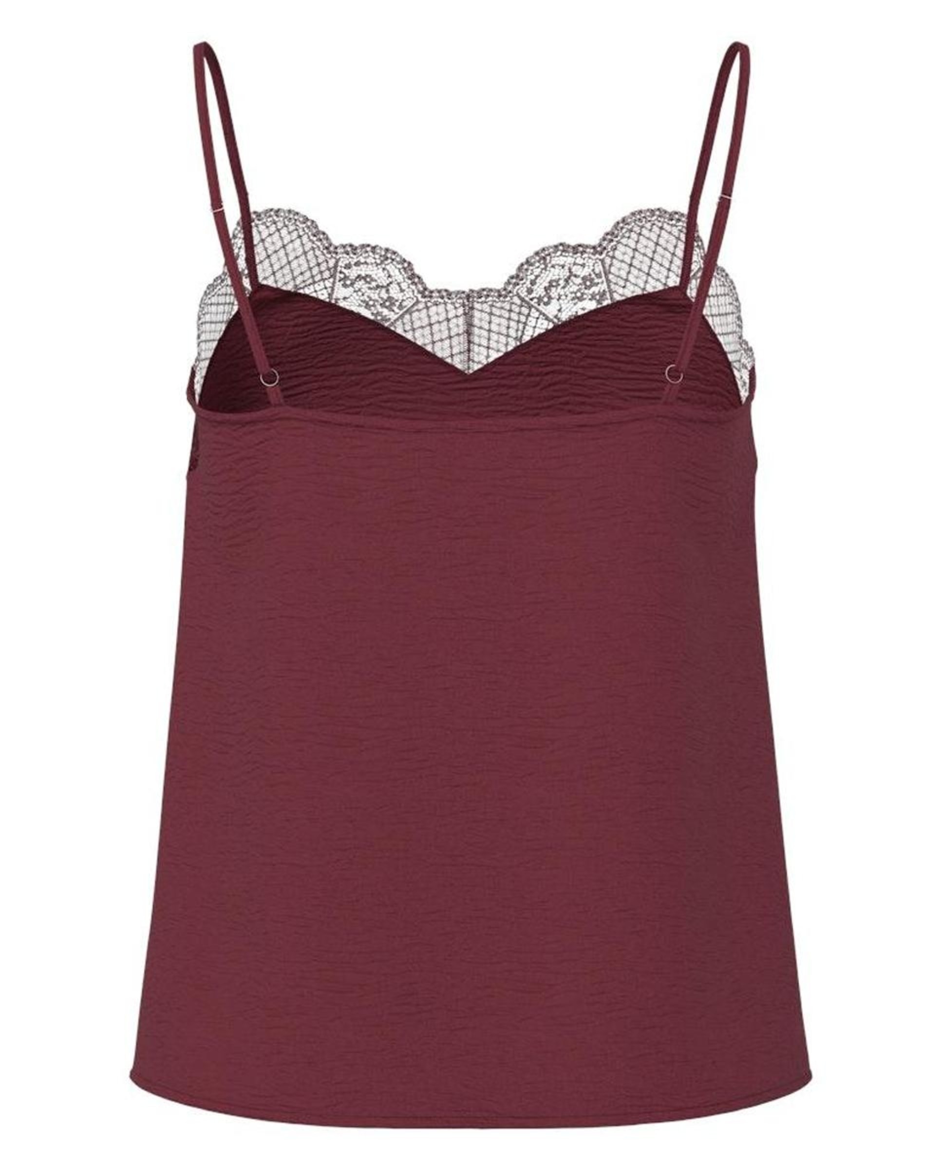 Top Rendilhado de Alças Vermelho/Grená-7