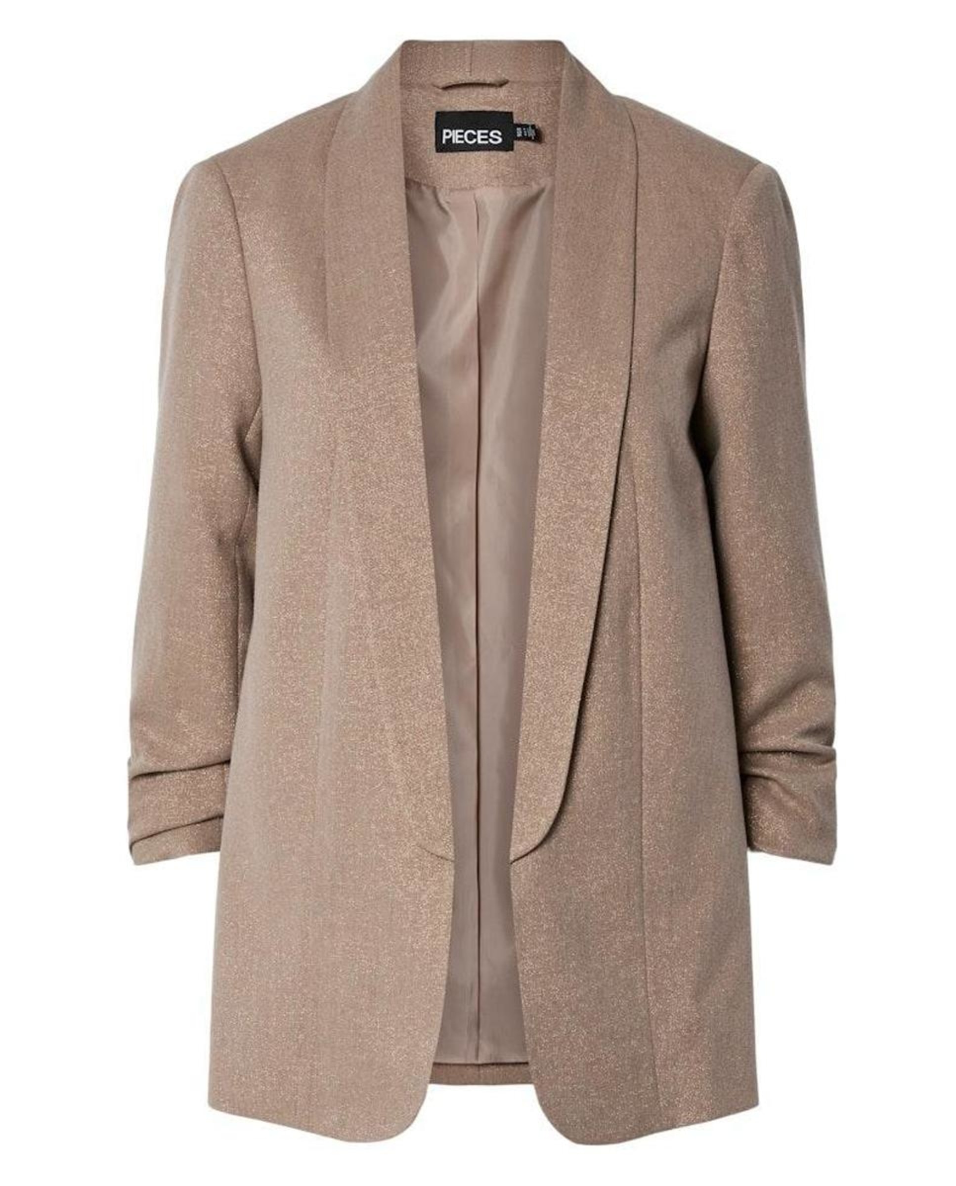 Blazer com Manga 3/4 Castanho-claro-5