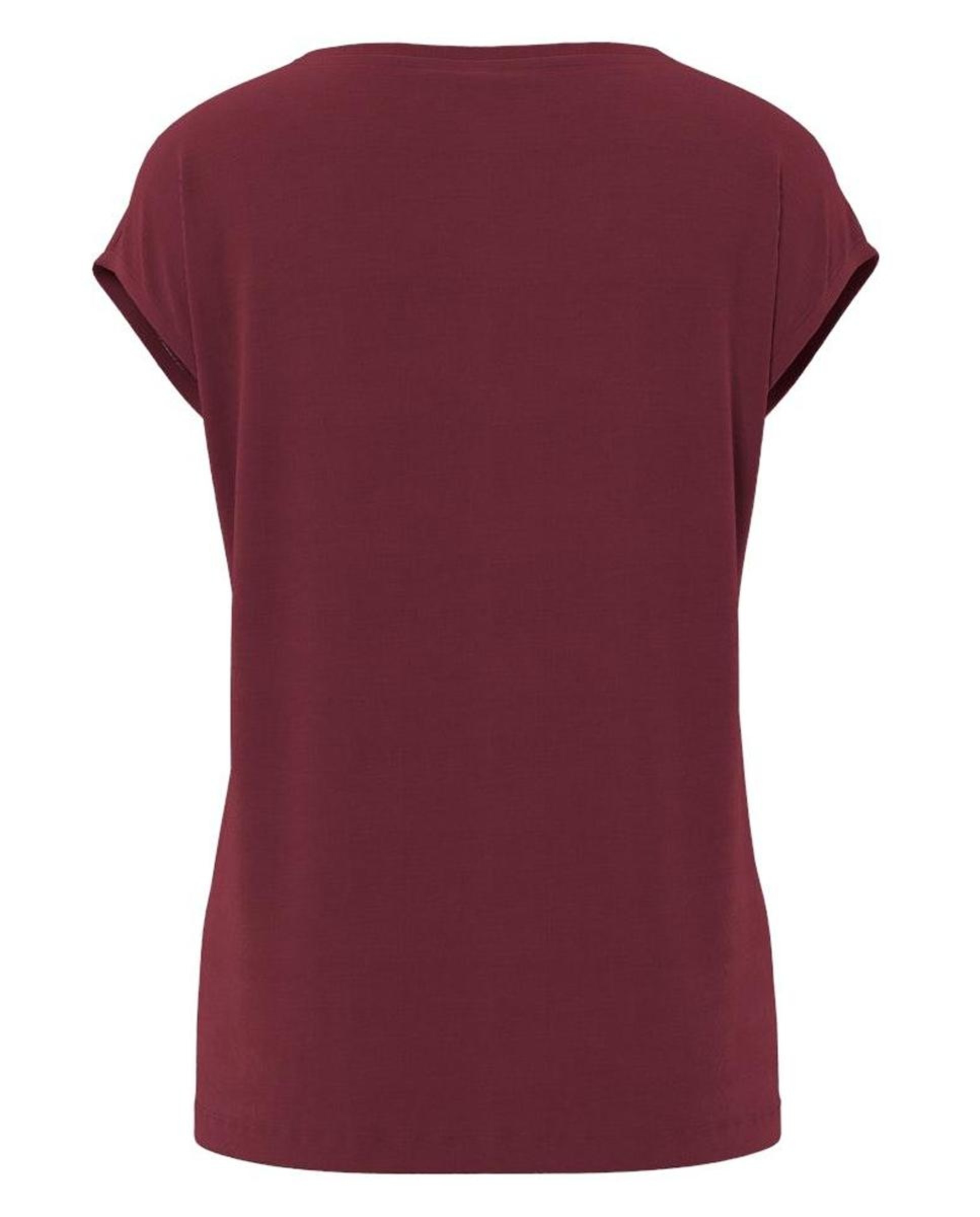 T-shirt básica de modal com manga curta Vermelho/Grená-6