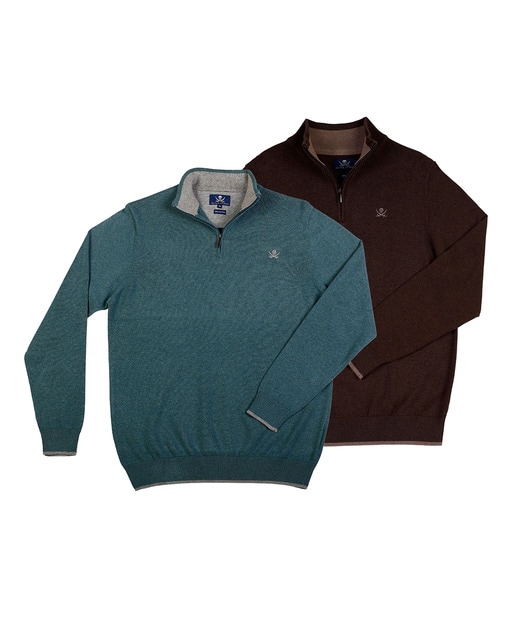 Imagen 0 de Pack 2 Jerseys Cuello Crema Hombre Manga Larga