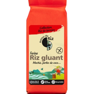 Farinha de Arroz Glutinosa embalagem 350 g - Autour Du Riz