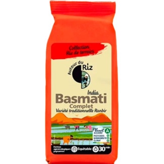 Arroz Basmati Integral embalagem 500 g - Autour Du Riz
