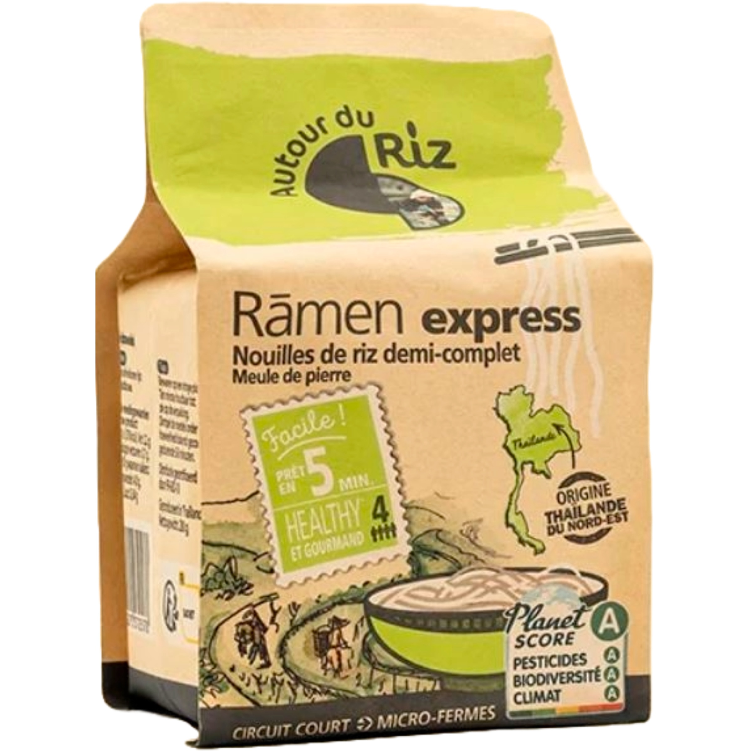Noodles Ramen de Arroz Semi Integral embalagem 280 g