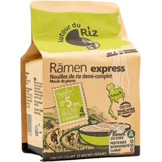 Noodles Ramen de Arroz Semi Integral embalagem 280 g - Autour Du Riz