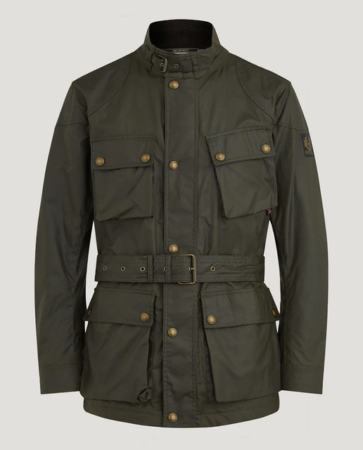 Imagen 0 de Chaqueta de abrigo de hombre marrón encerada