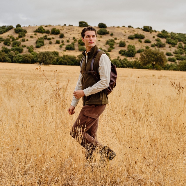 Imagen 0 de Chaleco polar de hombre con tejido exterior de punto