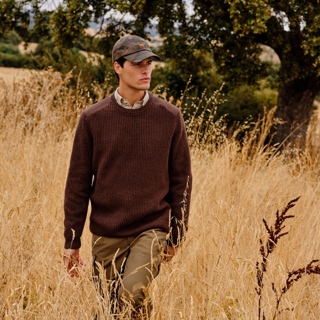 Imagem 0 de Camisola de Malha de Homem com Remendos