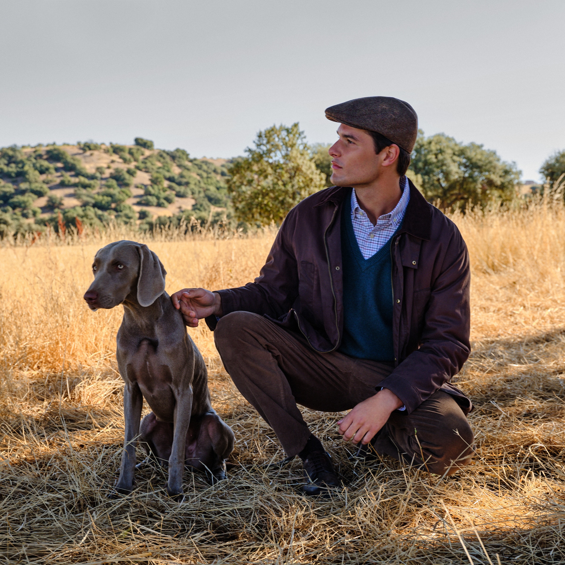 Sobretudo Encerado e Acolchoado Castanho-1