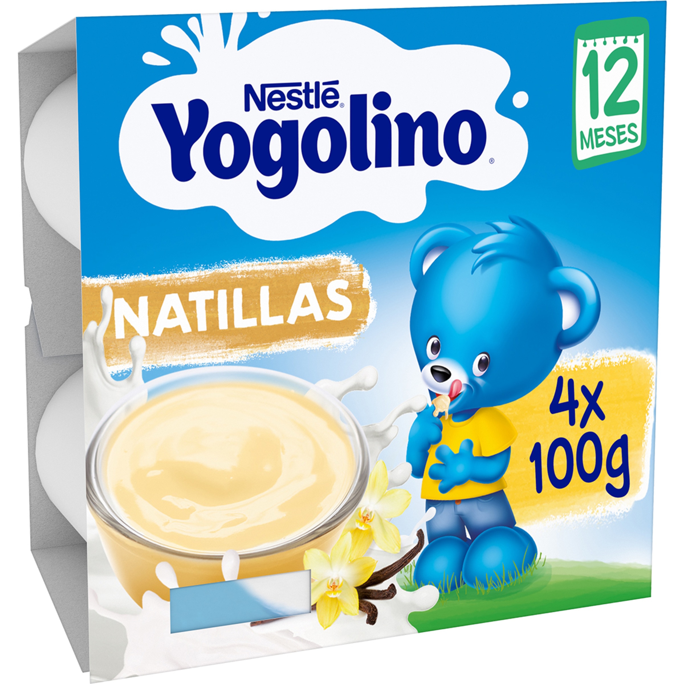 natillas sin gluten desde 12 meses pack 4 tarrinas 100 g