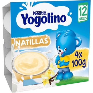 natillas sin gluten desde 12 meses pack 4 tarrinas 100 g - Nestle Yogolino