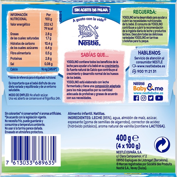 Vanillepudding glutenfrei, ab 6 Monaten, 4er-Pack Schalen 100 g