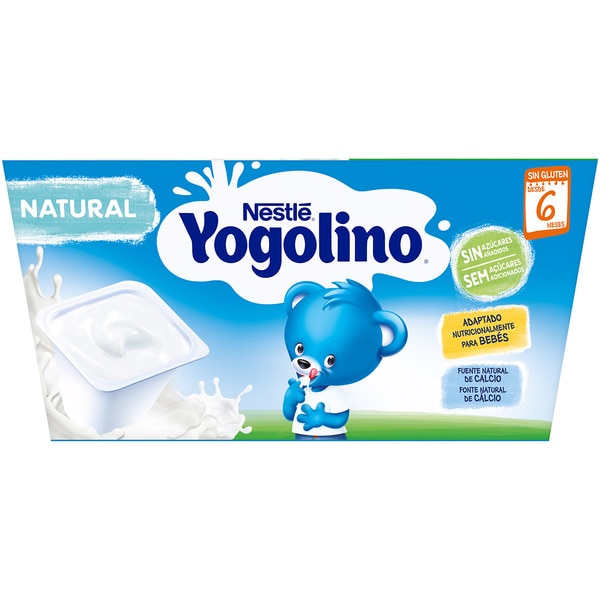 Plain dairy dessert, gluten-free, no added sugar ages 6+ months 4-pack tubs 100 g