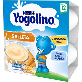 postre lácteo con galleta desde 12 meses pack 4 tarrinas 100 g - Nestle Yogolino