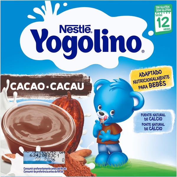 Milchdessert mit Kakao glutenfrei ab dem 8. Monat 4er-Pack Schalen 100 g