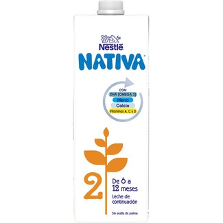 2 leche de continuación de 6 a 12 meses sin aceite de palma brik 1 l - Nestle Nativa