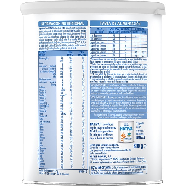 Säuglingsmilch ab dem ersten Lebenstag ohne Palmöl Dose 800 g