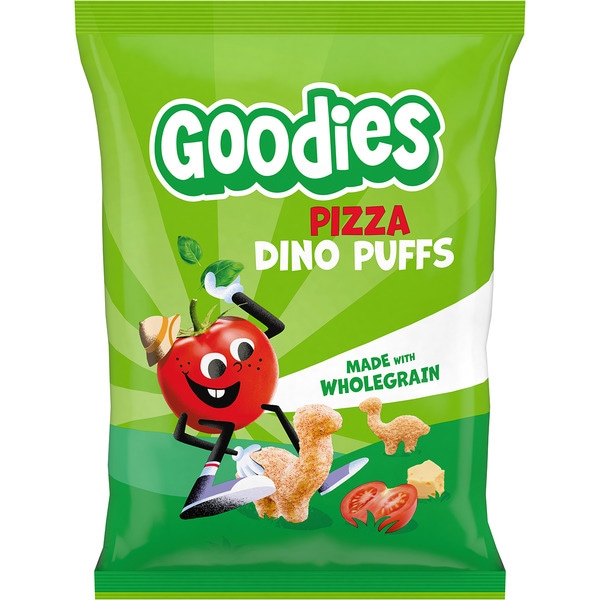 Weizen- und Maissnacks Dino Puffs Pizzageschmack ab 3 Jahren Tasche 30 g