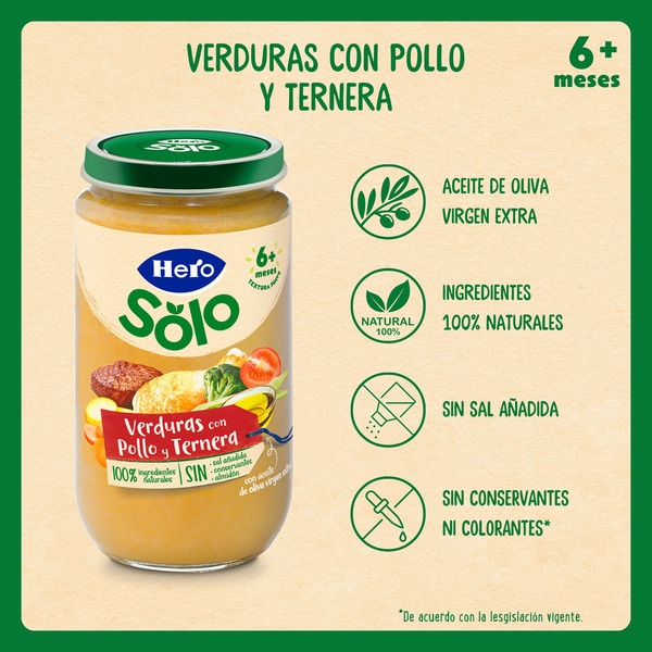 Babyfertiggericht Gemüse mit Hühnchen und Rind glutenfrei ab 6 Monaten Behälter 235 g